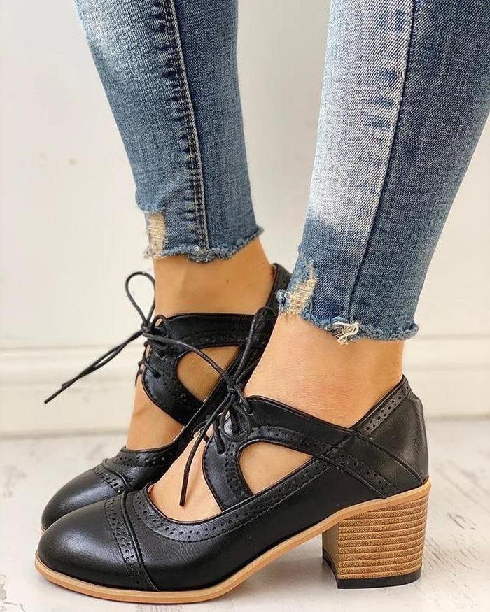 RIANNA - SAPATOS VINTAGE DE SALTO ALTO PARA MULHER
