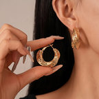 Pendientes Geométricos — Dorado