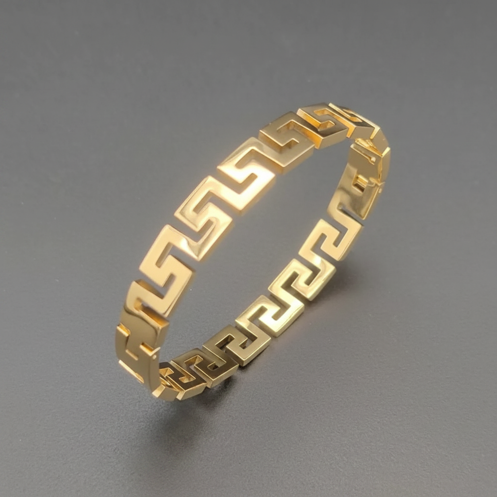 Pulsera Clave Griega — Dorado