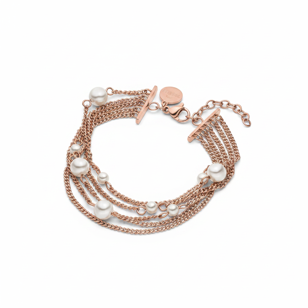 Pulsera Sea Gleam - Rose Gold White Background