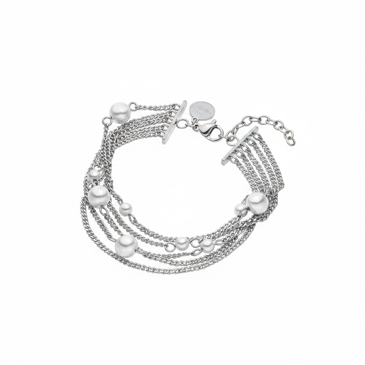 Pulsera Sea Gleam - Silver White Background