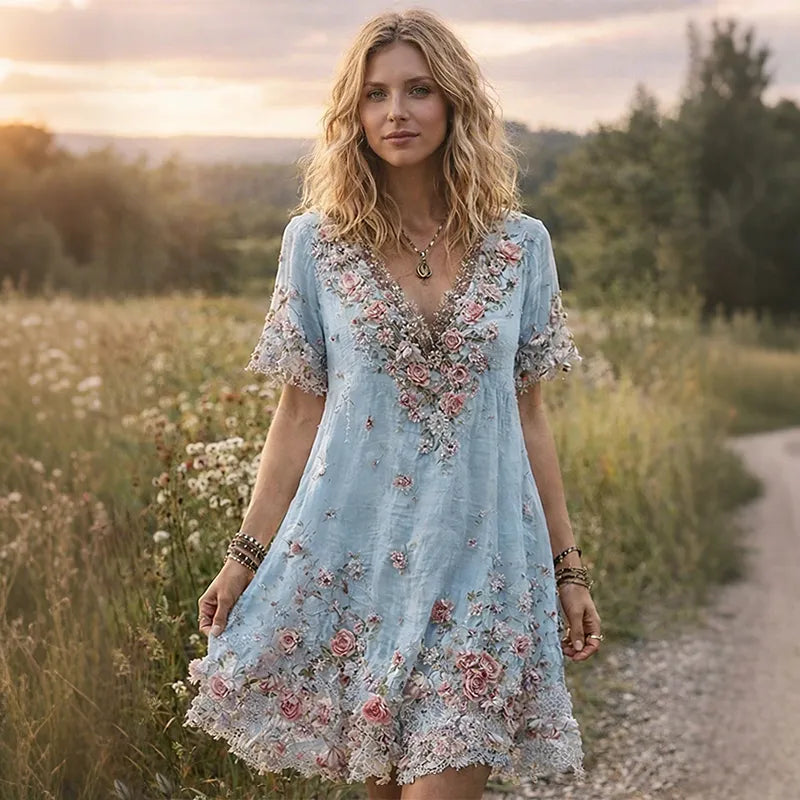 VESTIDO FLORAL ESTAMPADO BOHO