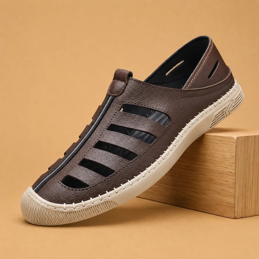 Andrés | Sandalias De Piel Hombre Pescador Puntera Cerrada Slip-on