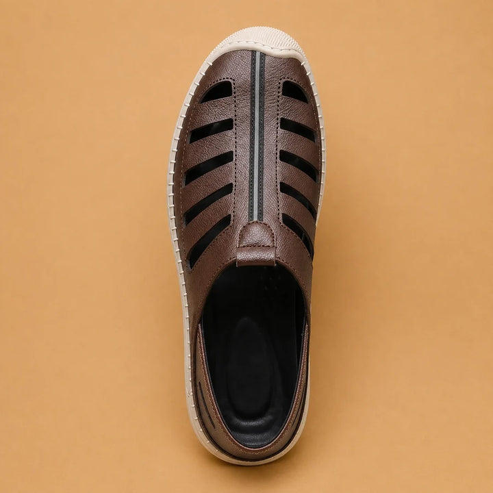 Andrés | Sandalias De Piel Hombre Pescador Puntera Cerrada Slip-on