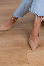 Marlena - Pumps Slingback Nude con Tacón Fino