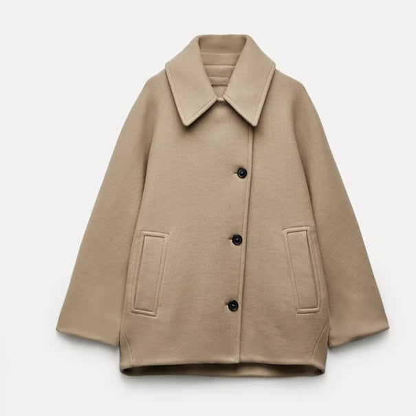 Lainey | Elegant and Comfortable Oversized Wool Coat for Winter