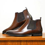Pedro - Botines Chelsea de Cuero Italiano