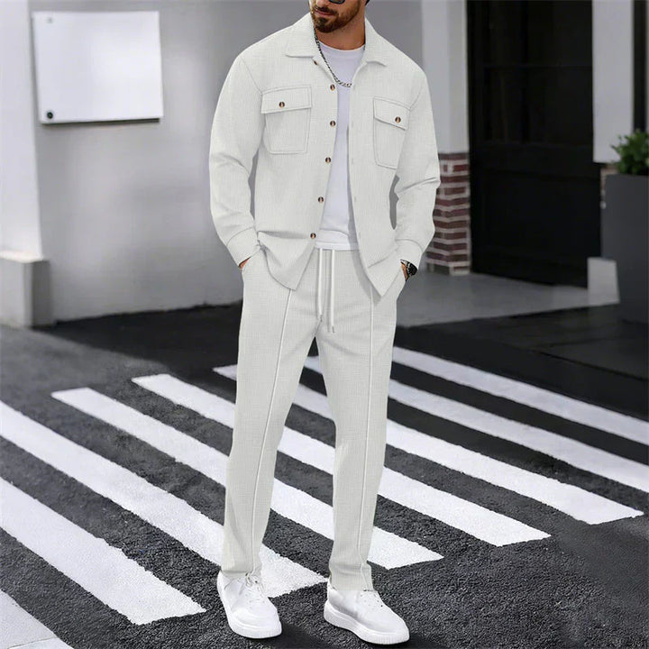 Hugo™ | Conjunto Casual em Malha de Gaufre