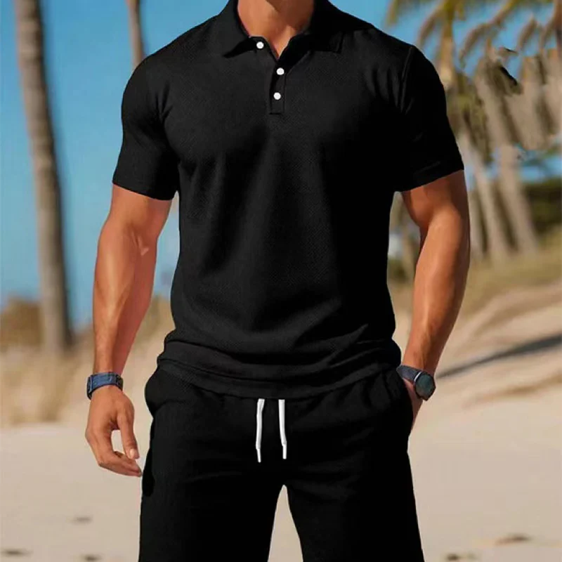 Conjunto Polo E Calções Para Verão