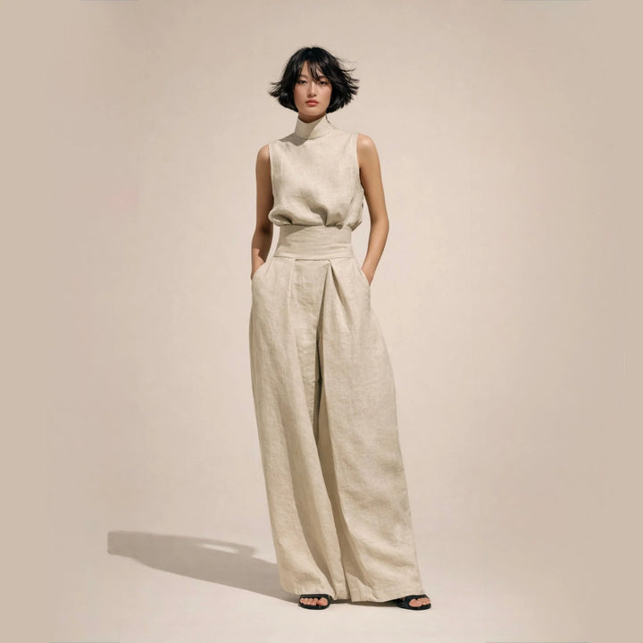 Elisa - Macacão Elegante de Cintura Alta