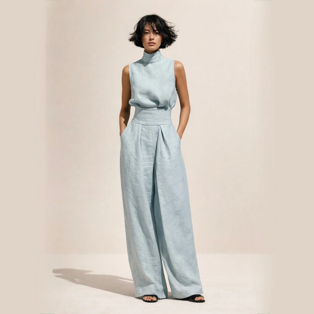 Elisa - Macacão Elegante de Cintura Alta