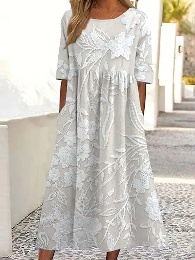 Vestido retro con estampado floral
