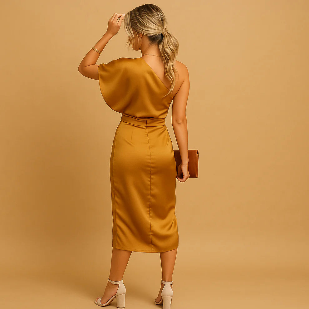 Vestido midi atemporal | elegante y minimalista