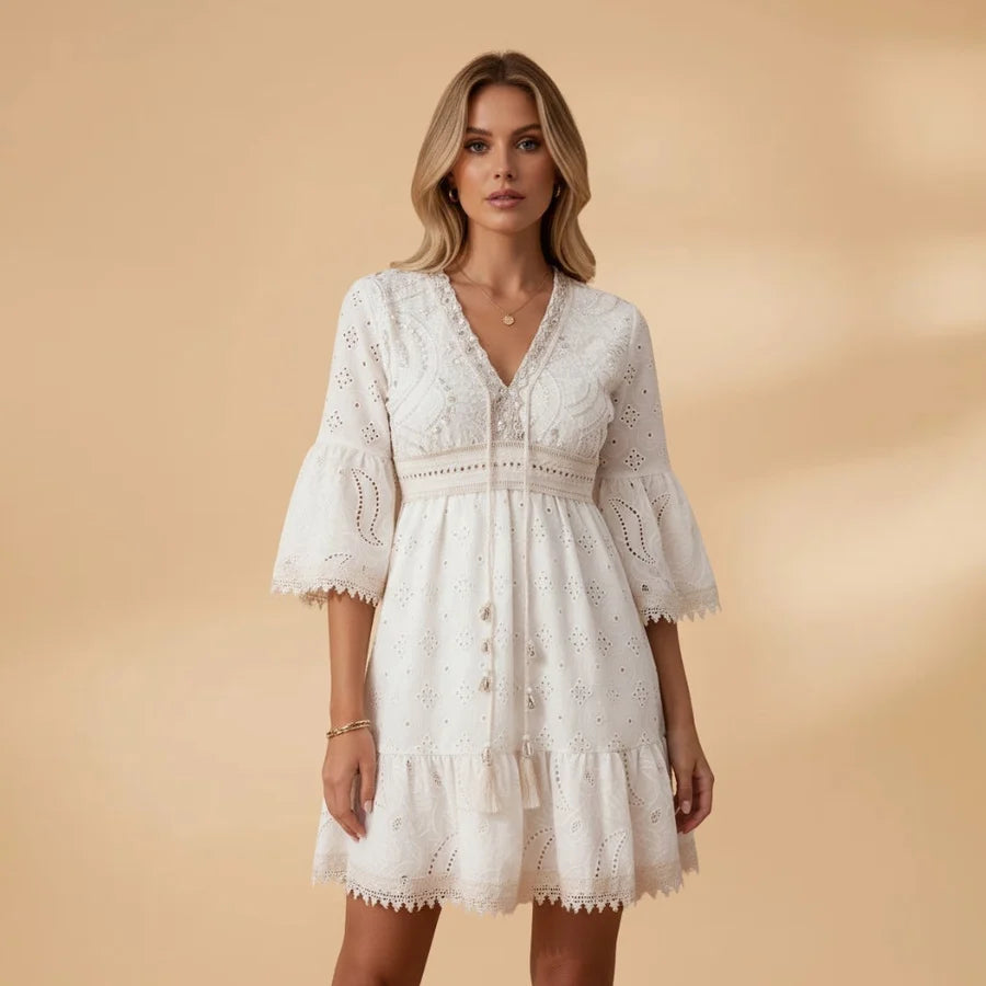 Dina | Vestido De Novia Escote V Mujer Bordado