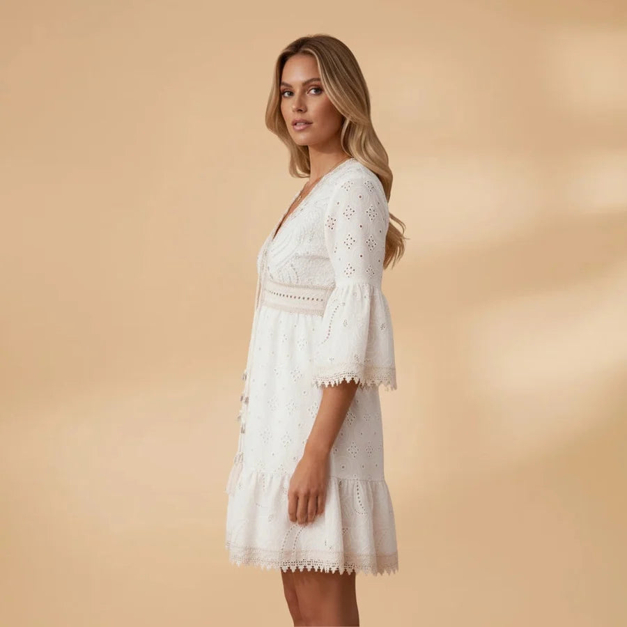 Dina | Vestido De Novia Escote V Mujer Bordado