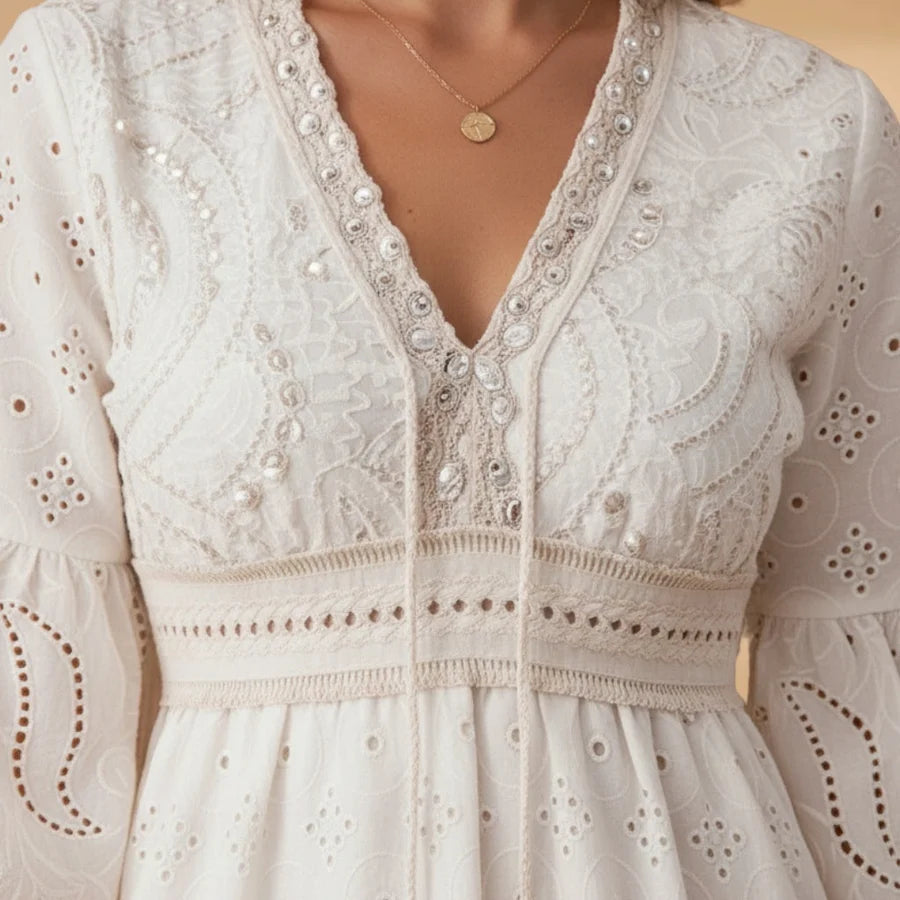 Dina | Vestido De Novia Escote V Mujer Bordado