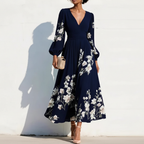 Vestido Plisado — Azul marino