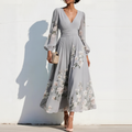 Vestido Plisado — Gris
