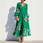 Vestido Plisado — Verde