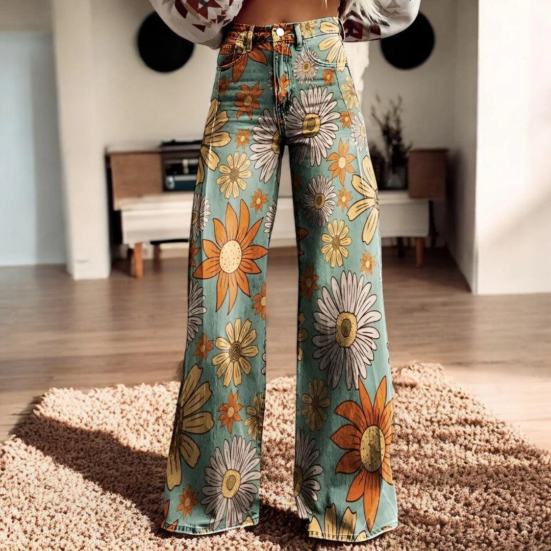 Hannah | Pantalón Ancho Estampado Floral