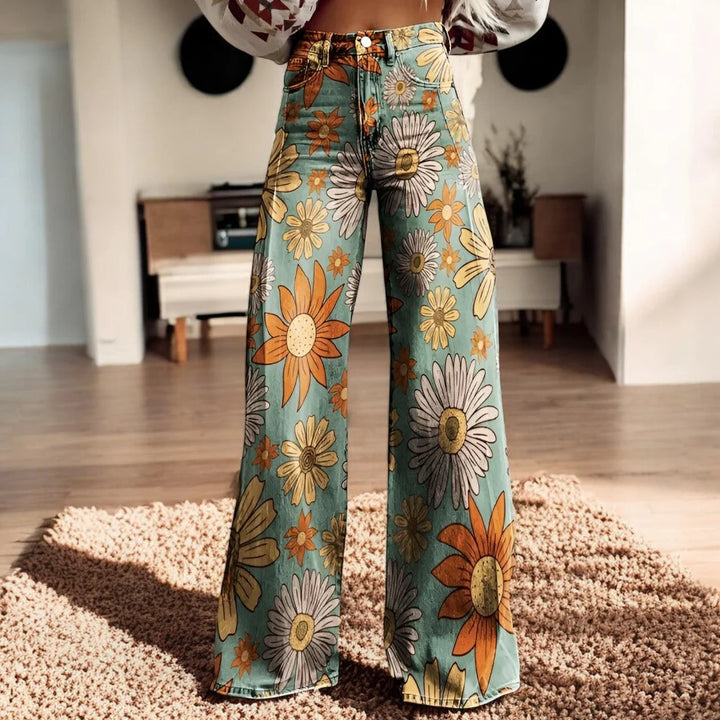 Hannah | Pantalón Ancho Estampado Floral